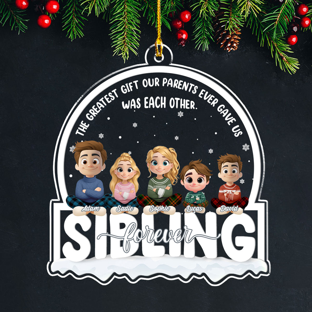 The Gift Of Family Love - Personalized Custom Acrylic Ornament