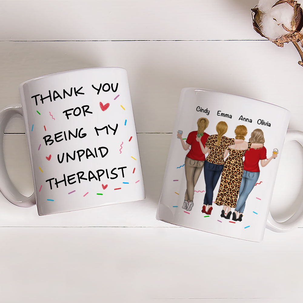 My Unpaid Therapist - Personalized Custom Coffee Mug