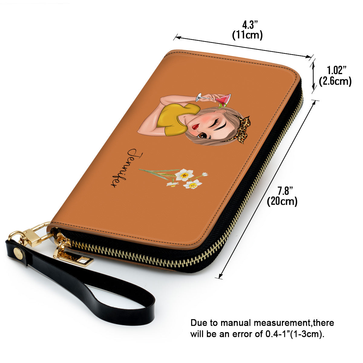 Flower Power -  Personalized Custom Leather Wallet