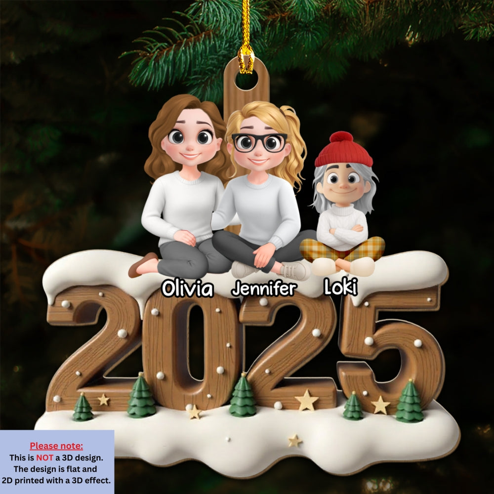 Us Together With Them Onwards - Personalized Custom 3D Effect Wood Ornament