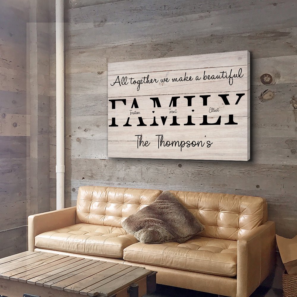 Family Is All - Personalized Custom Photo Canvas