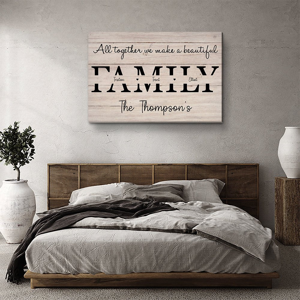 Family Is All - Personalized Custom Photo Canvas