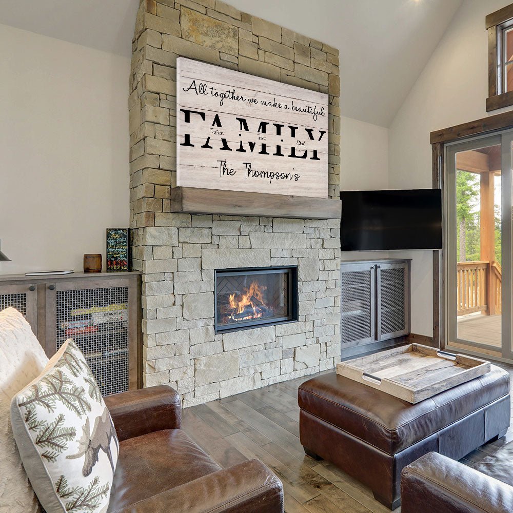 Family Is All - Personalized Custom Photo Canvas