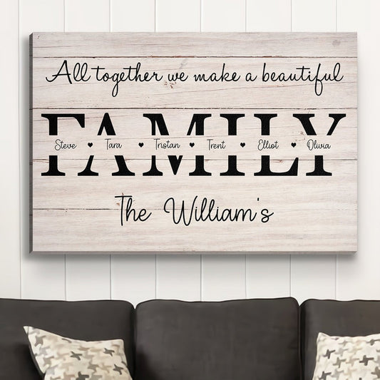 Family Is All - Personalized Custom Photo Canvas