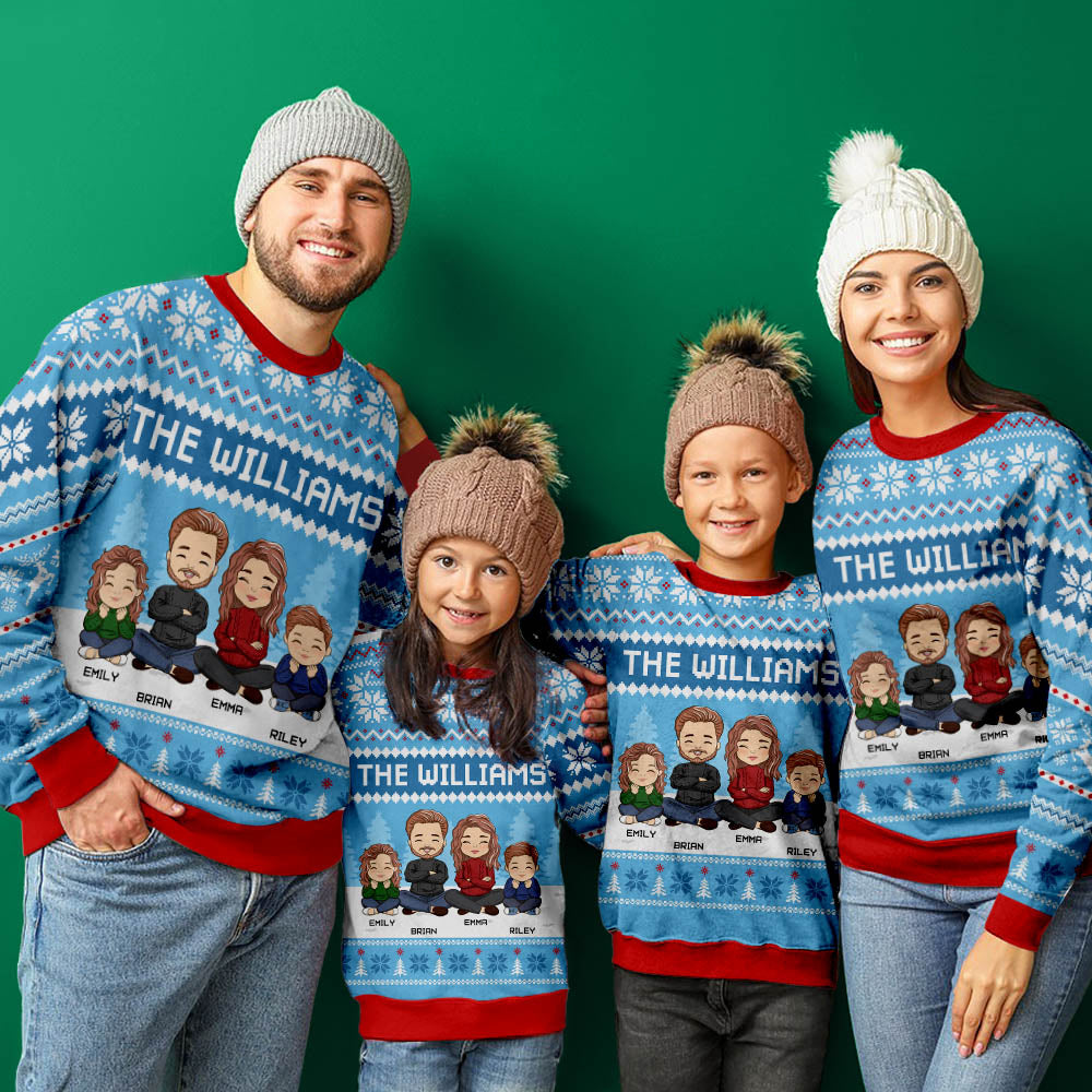 Our Family Sweatshirt - Personalized Custom All-Over-Print Sweatshirt