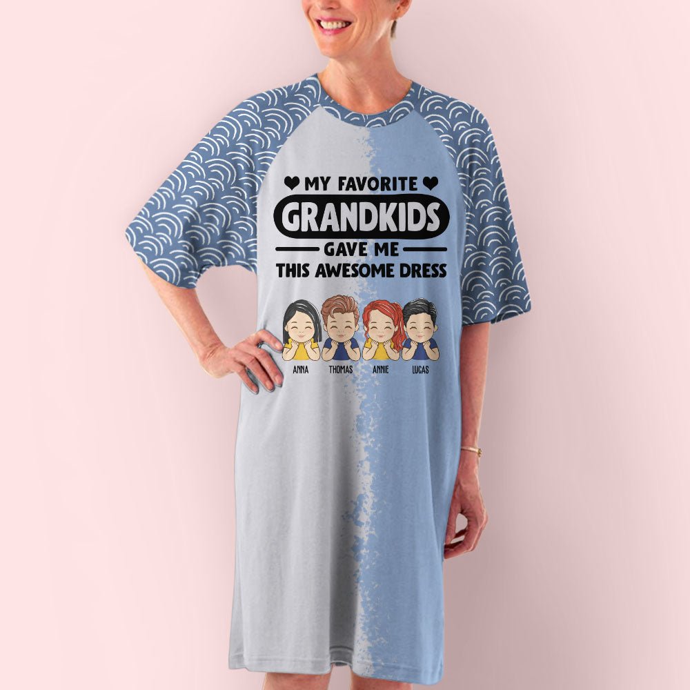 Favorite Grandkids Gave Me - Personalized Custom 3/4 Sleeve Dress