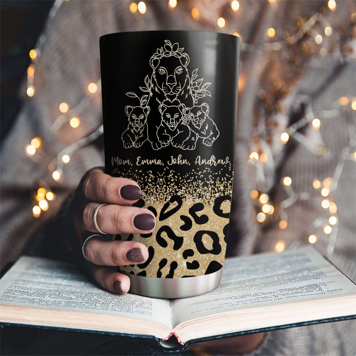 We Love You Mom Leopard - Personalized Custom Tumbler