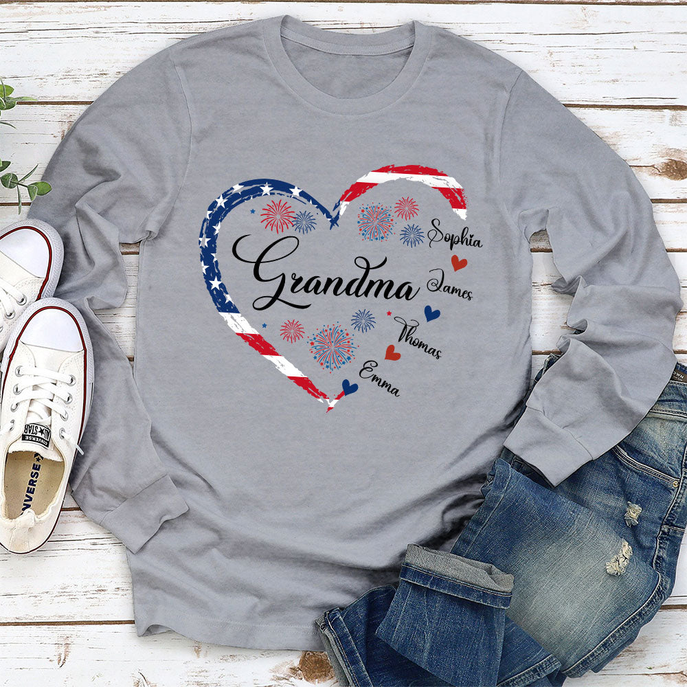 Love Being Grandma 4th Of July - Personalized Custom Shirt