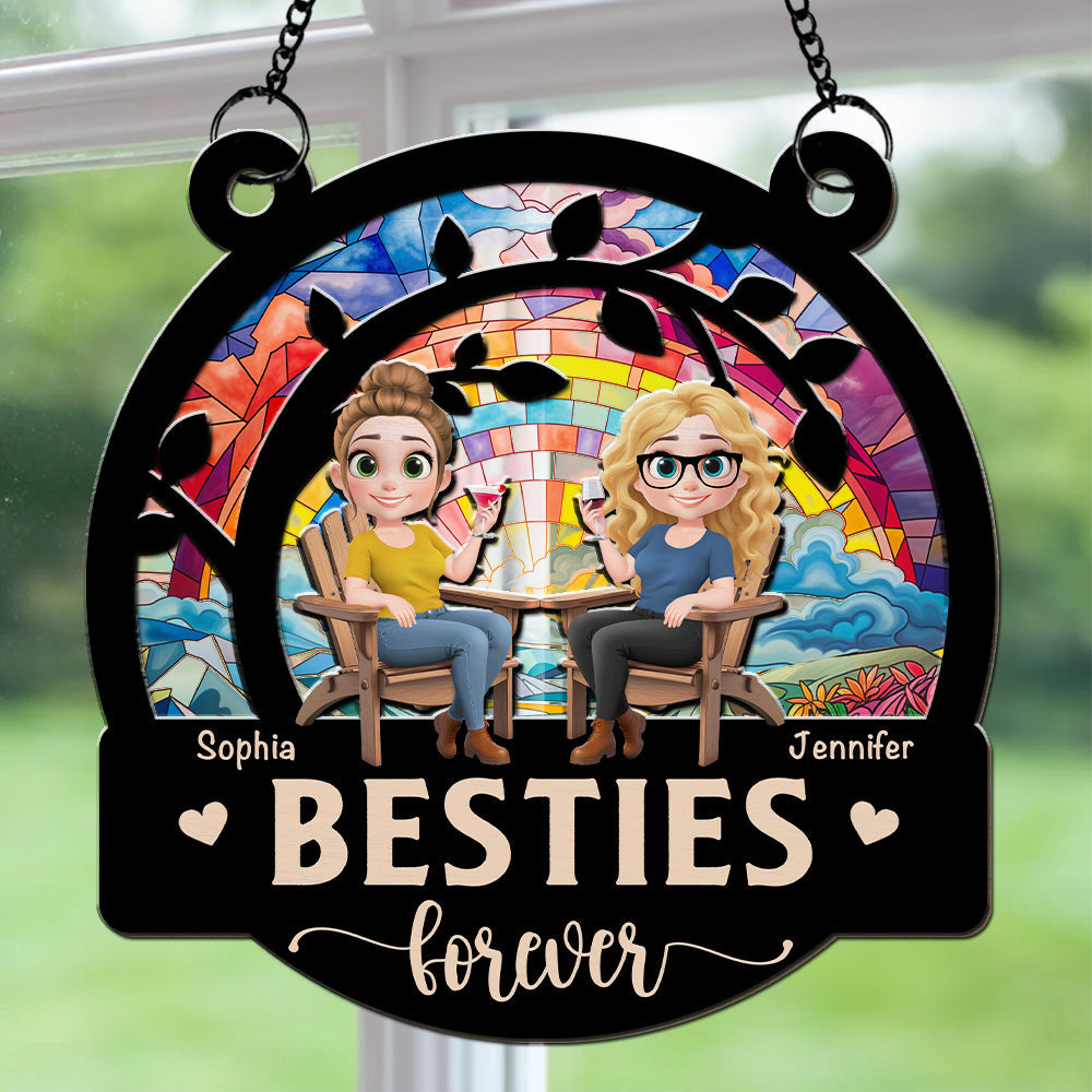 Besties Forever - Personalized Custom Suncatcher