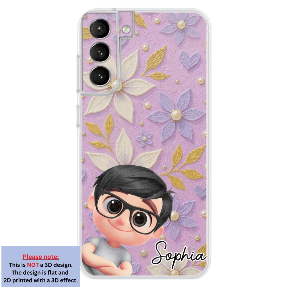 Purple Grandma - Personalized Custom 3D Effect Phone Case