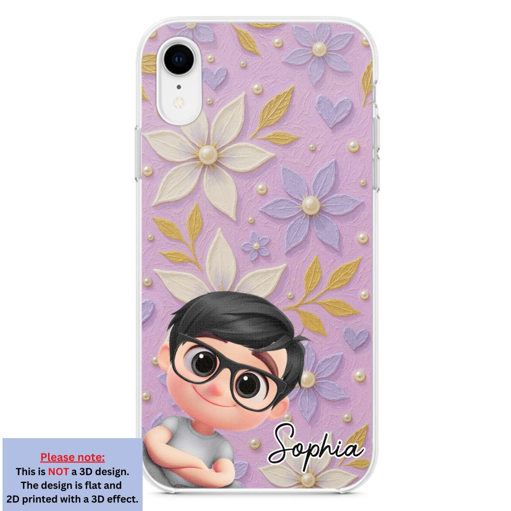 Purple Grandma - Personalized Custom 3D Effect Phone Case