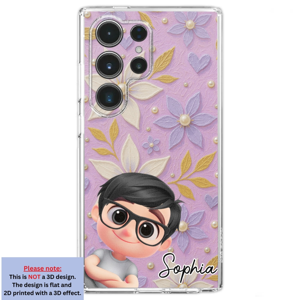 Purple Grandma - Personalized Custom 3D Effect Phone Case