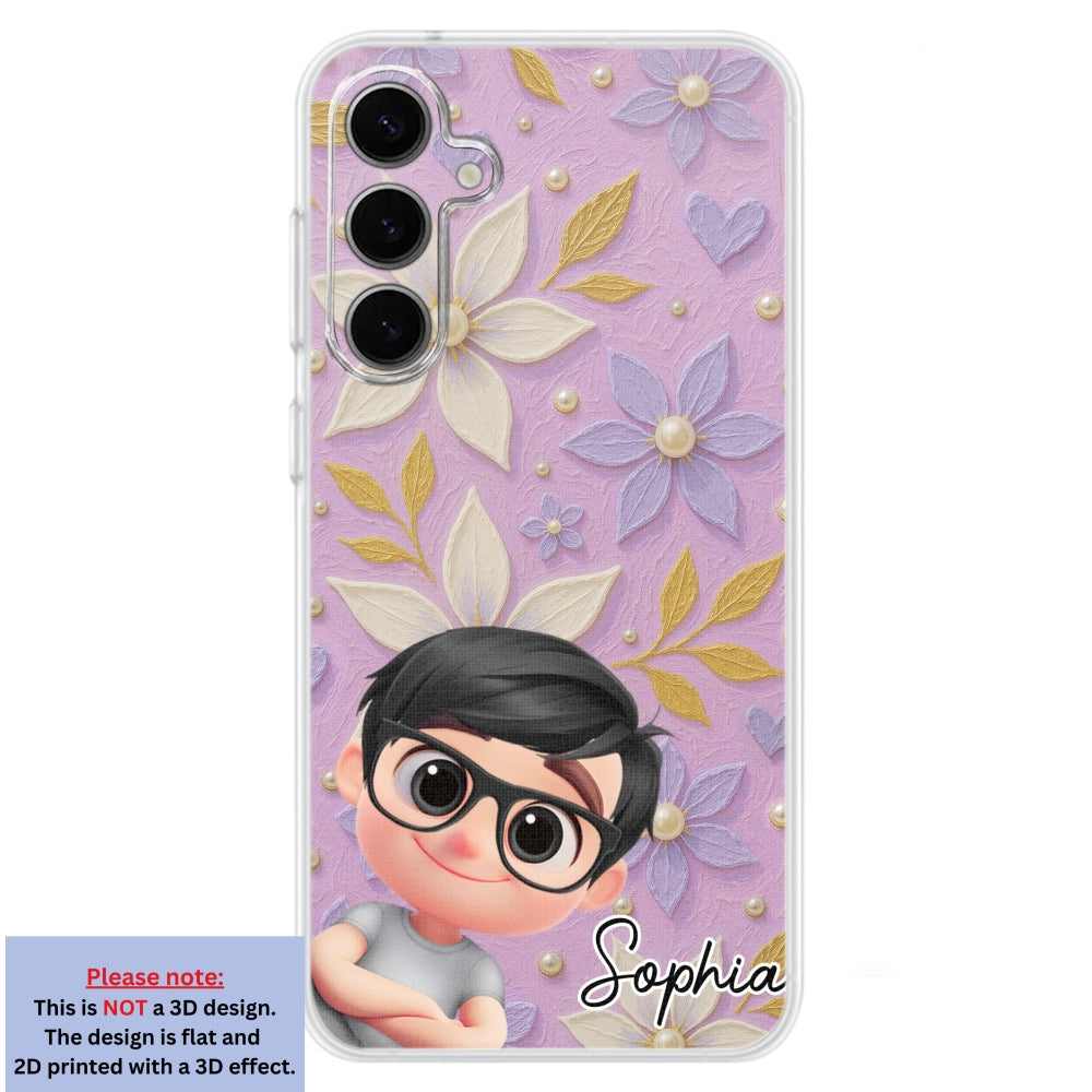 Purple Grandma - Personalized Custom 3D Effect Phone Case