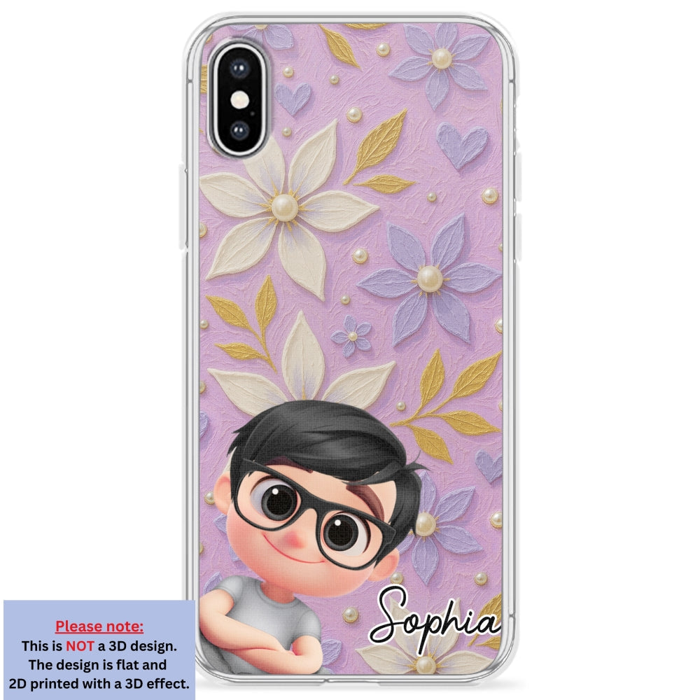 Purple Grandma - Personalized Custom 3D Effect Phone Case