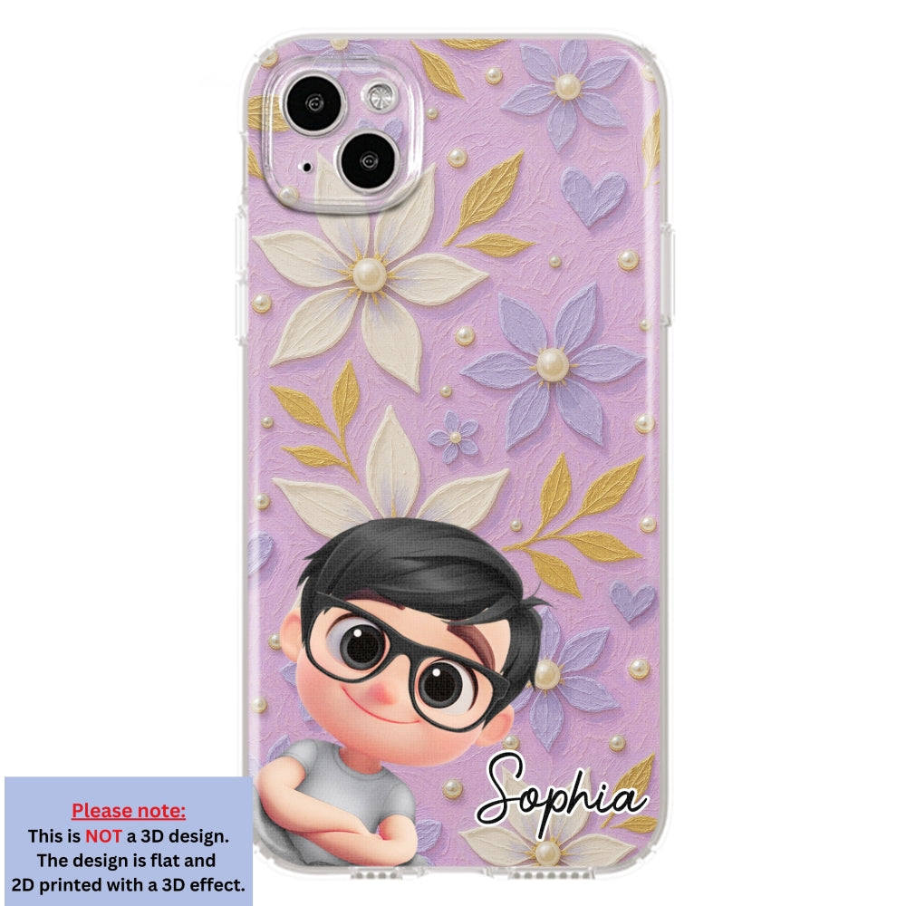 Purple Grandma - Personalized Custom 3D Effect Phone Case