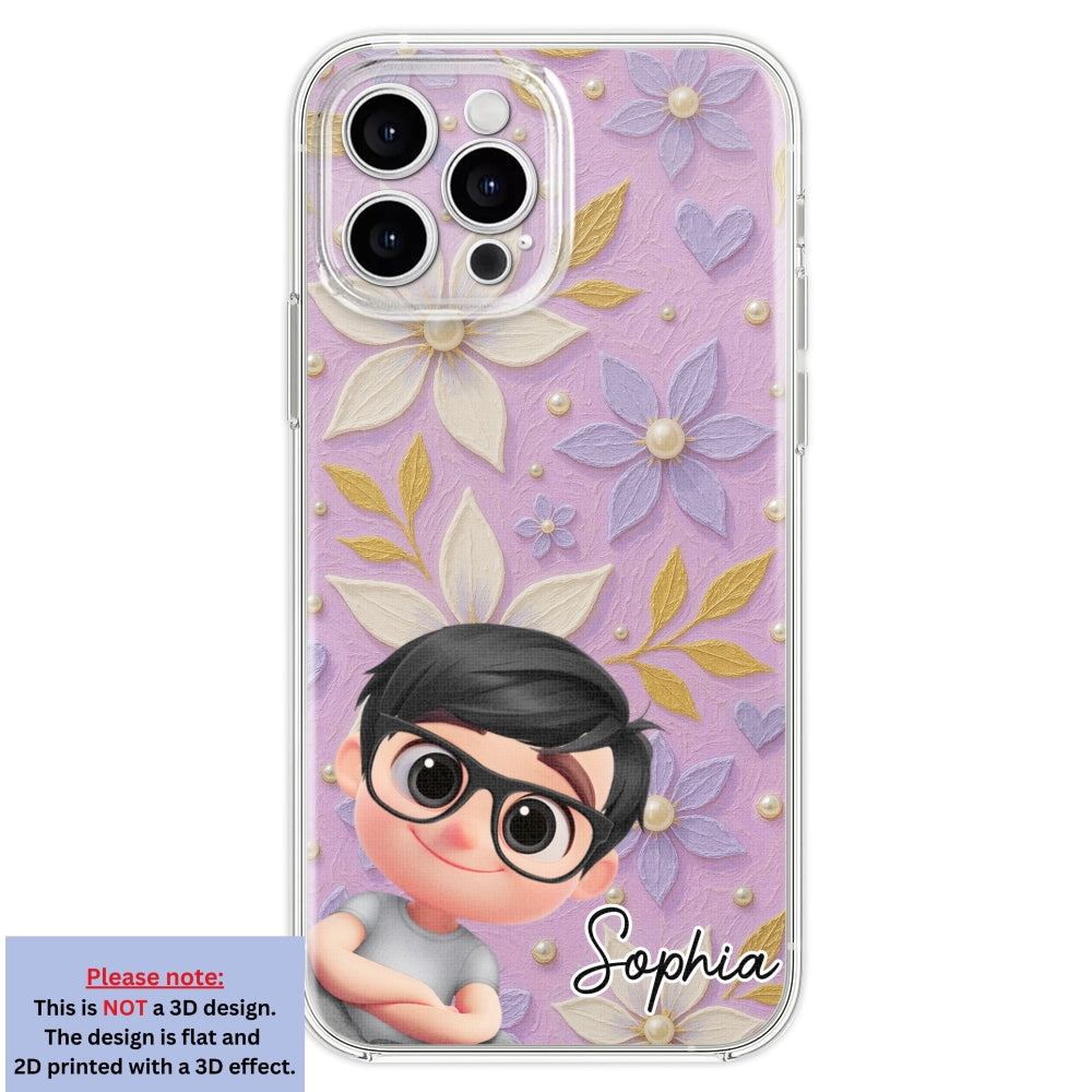 Purple Grandma - Personalized Custom 3D Effect Phone Case