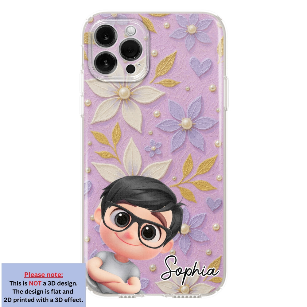 Purple Grandma - Personalized Custom 3D Effect Phone Case