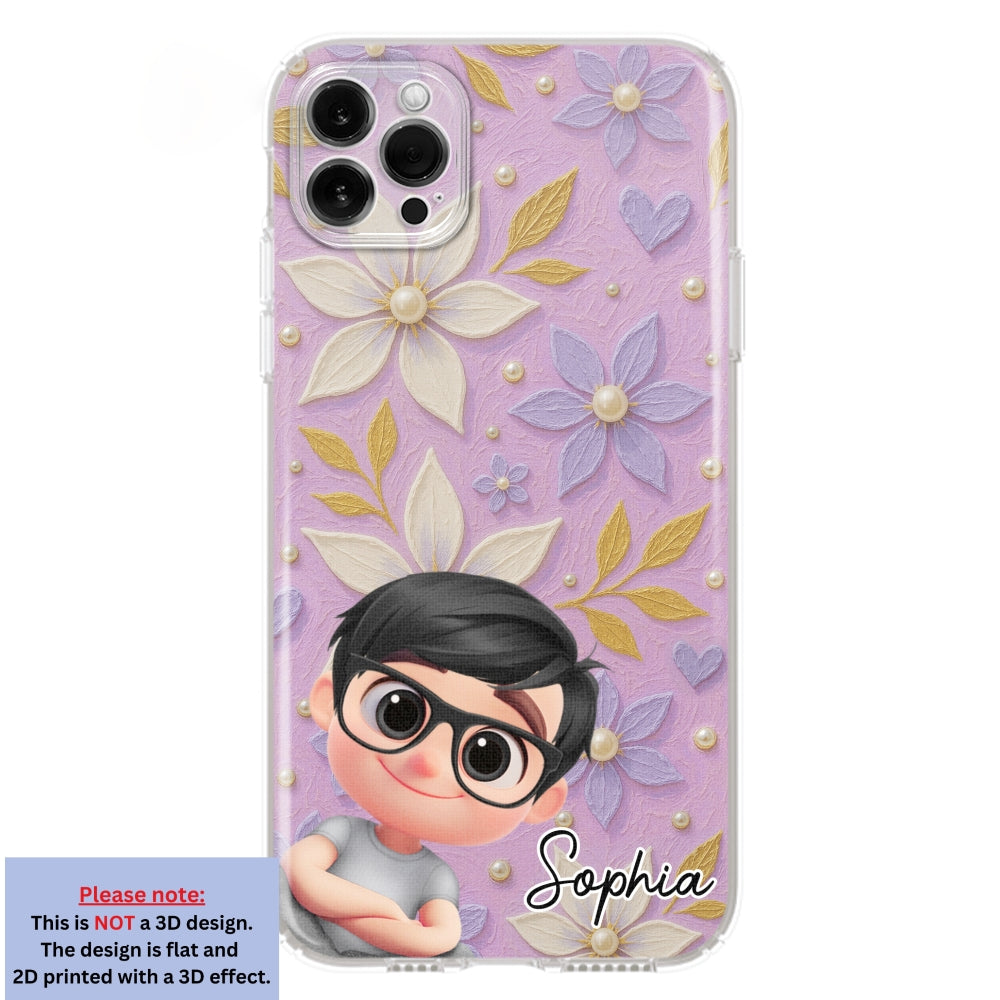 Purple Grandma - Personalized Custom 3D Effect Phone Case