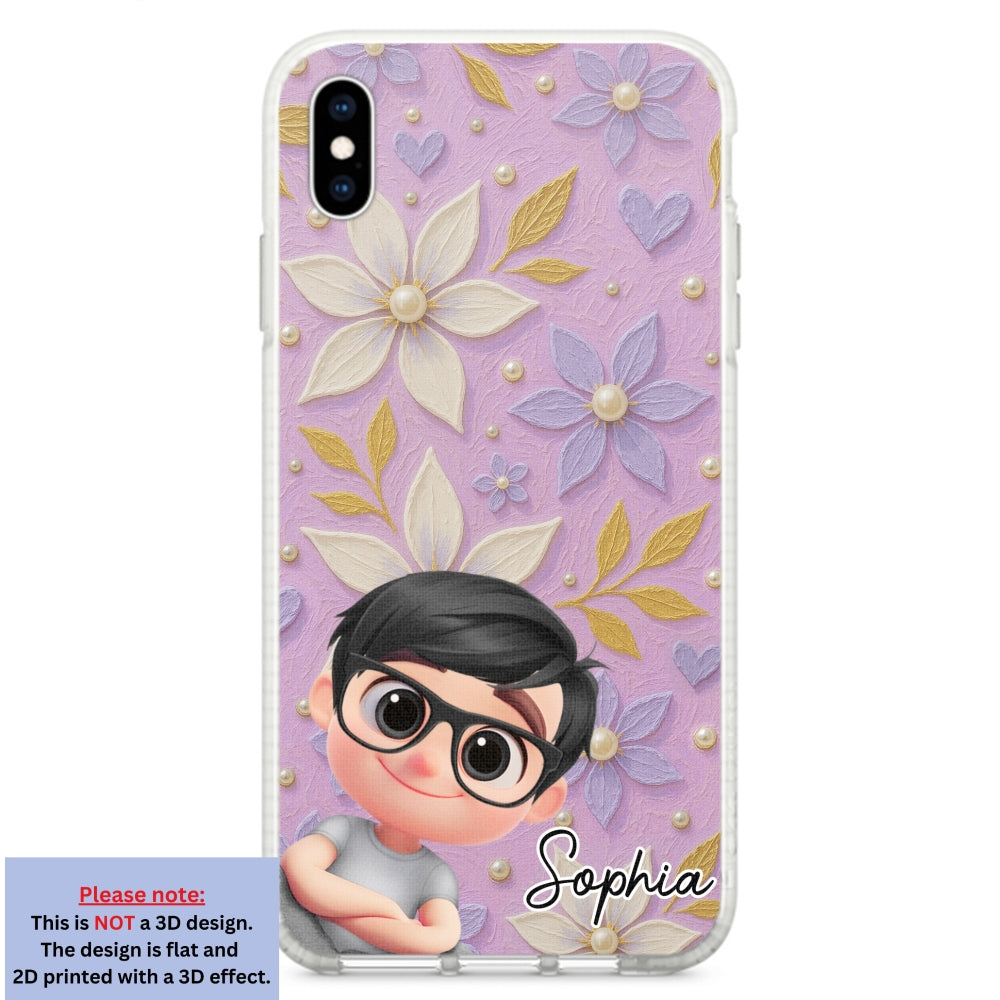 Purple Grandma - Personalized Custom 3D Effect Phone Case