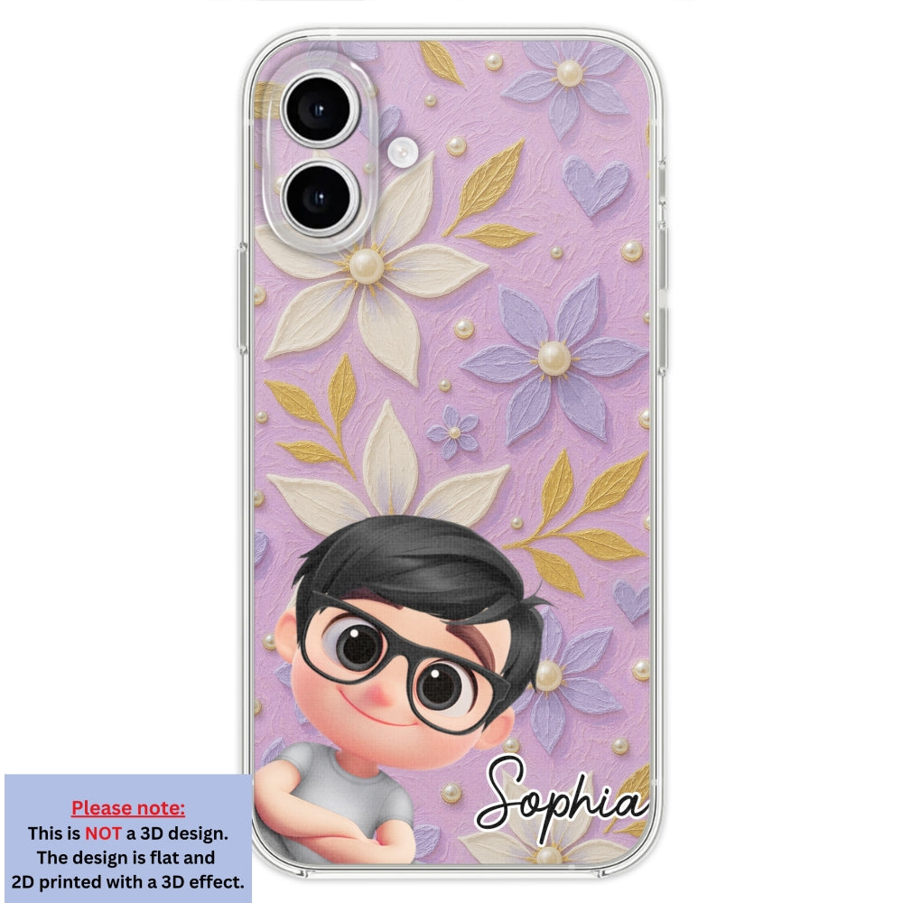 Purple Grandma - Personalized Custom 3D Effect Phone Case