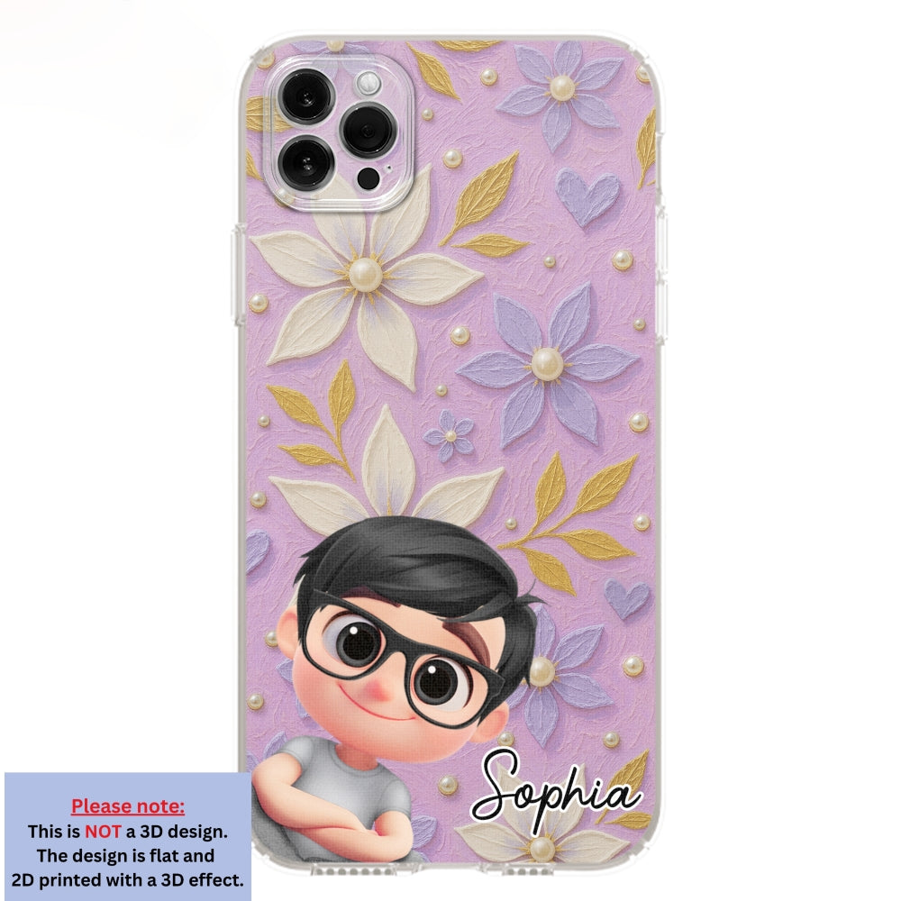 Purple Grandma - Personalized Custom 3D Effect Phone Case