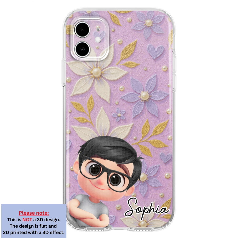 Purple Grandma - Personalized Custom 3D Effect Phone Case