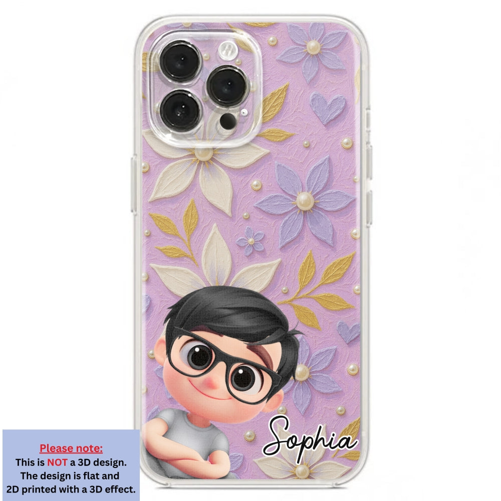 Purple Grandma - Personalized Custom 3D Effect Phone Case