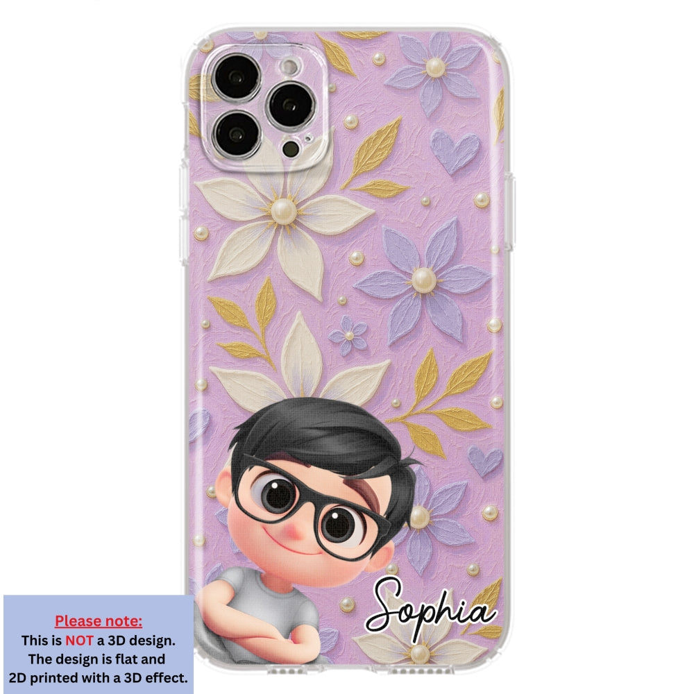 Purple Grandma - Personalized Custom 3D Effect Phone Case