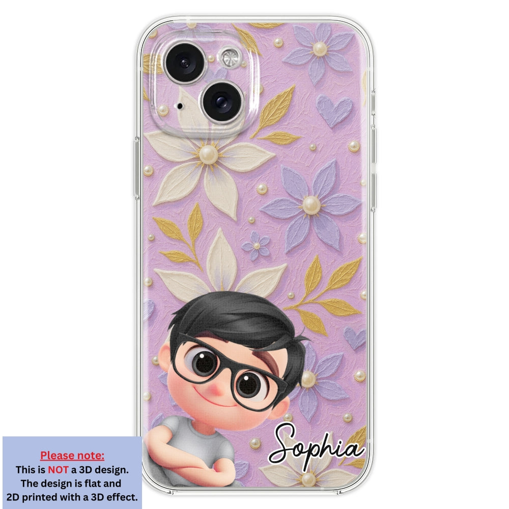 Purple Grandma - Personalized Custom 3D Effect Phone Case