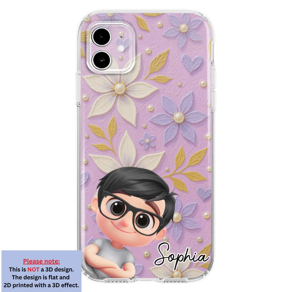 Purple Grandma - Personalized Custom 3D Effect Phone Case