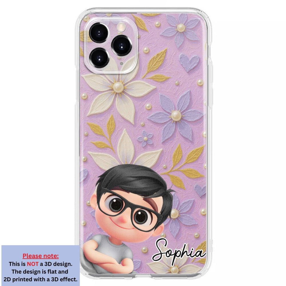 Purple Grandma - Personalized Custom 3D Effect Phone Case