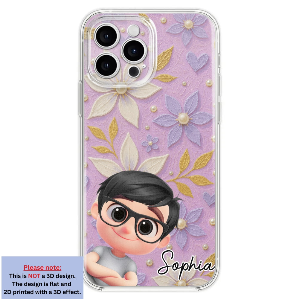 Purple Grandma - Personalized Custom 3D Effect Phone Case