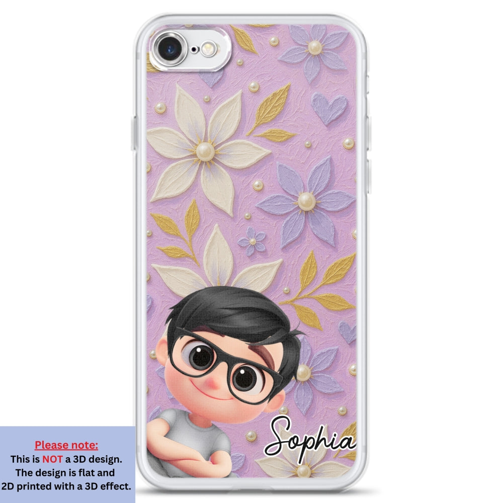 Purple Grandma - Personalized Custom 3D Effect Phone Case