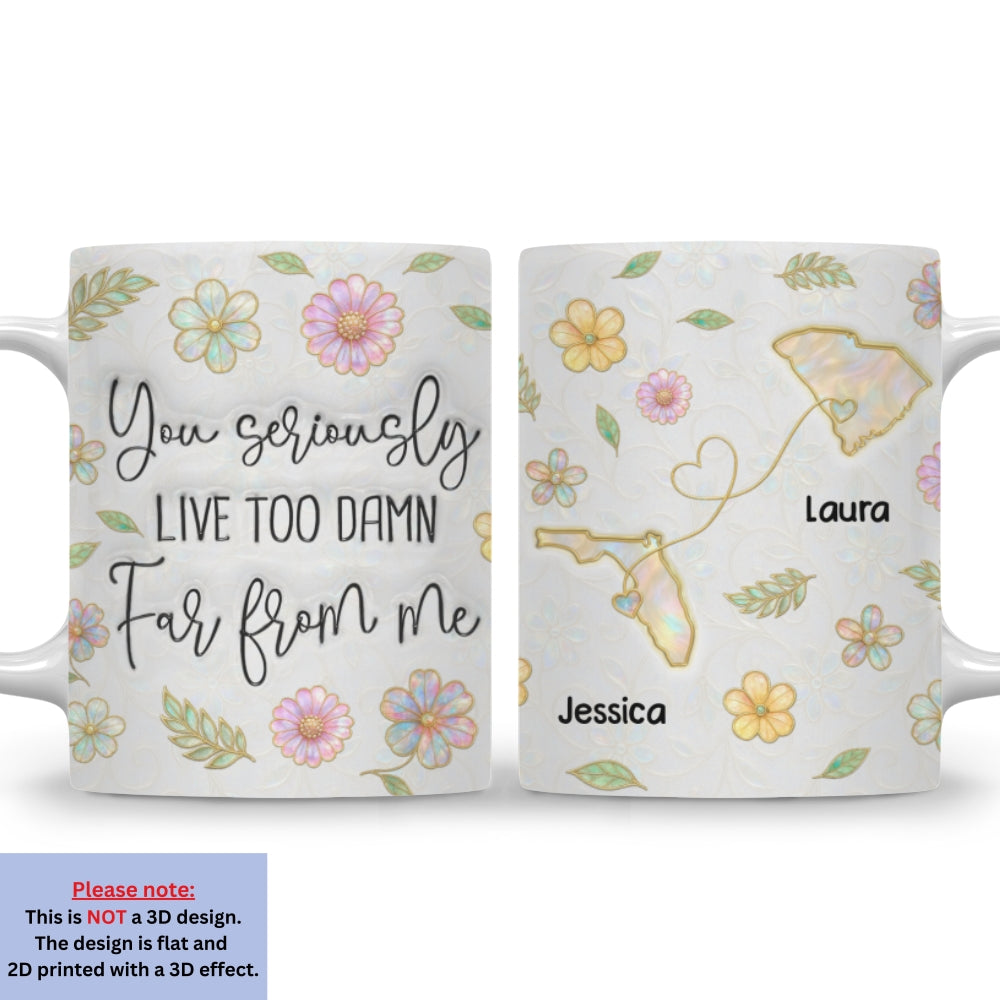 Distance Makes Me Miss You - Personalized Custom 3D Inflated Effect Coffee Mug