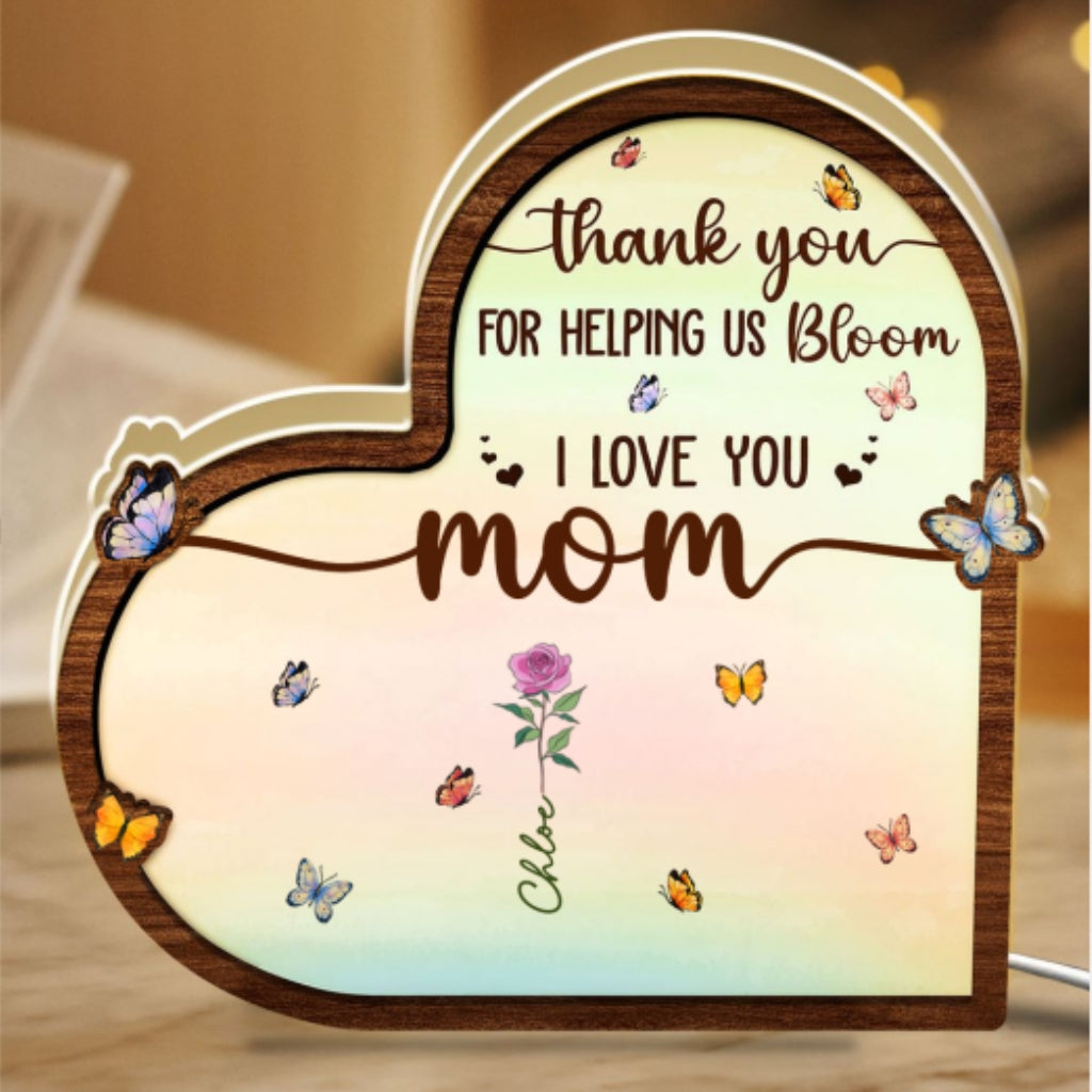 Helping Bloom - Personalized Custom Light Box
