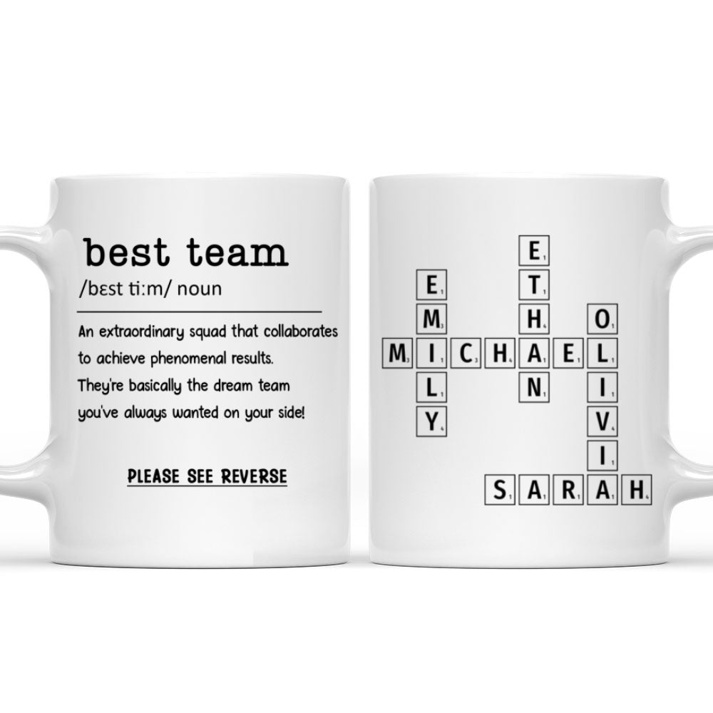 Coworker Crossword - Personalized Custom Coffee Mug