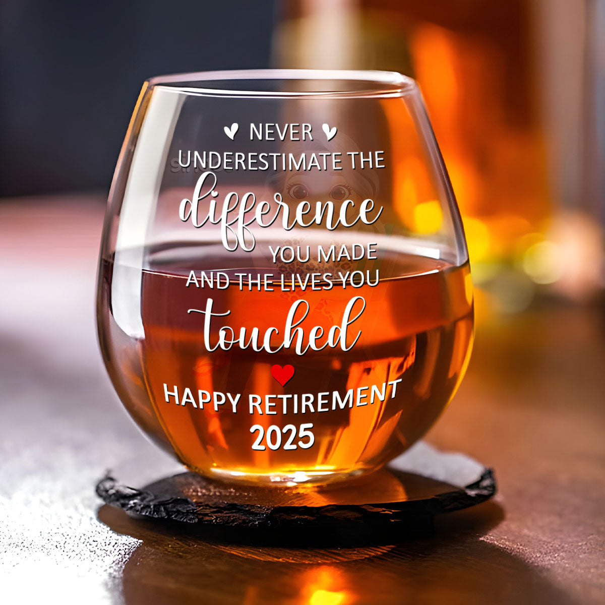 Happy Retirement - Personalized Custom Wine Glass