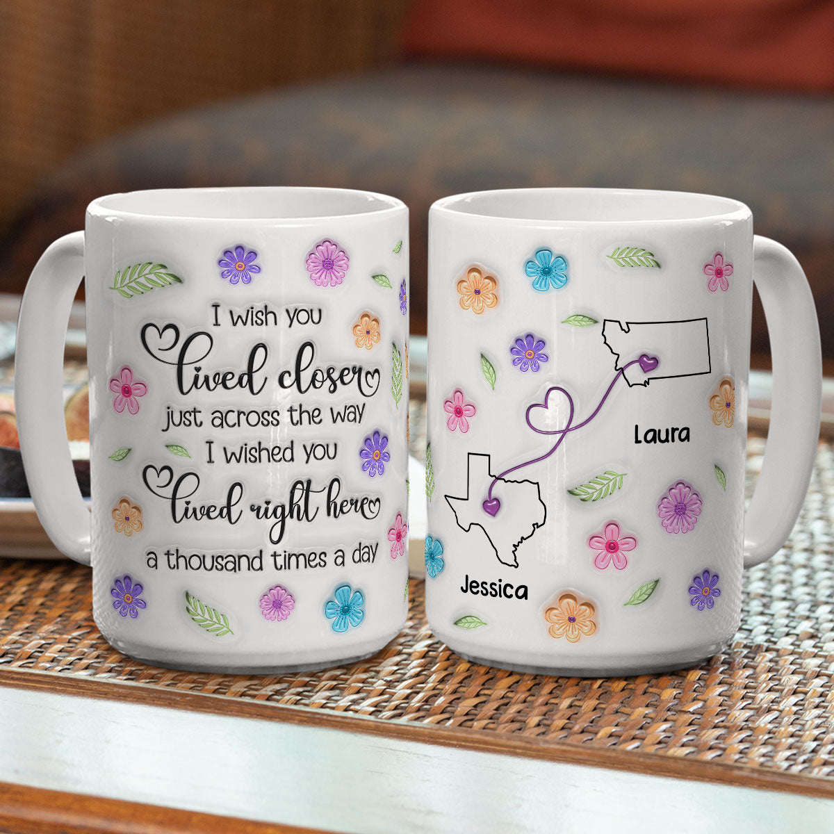 Wish We Were Together Always - Personalized Custom 3D Inflated Effect Mug