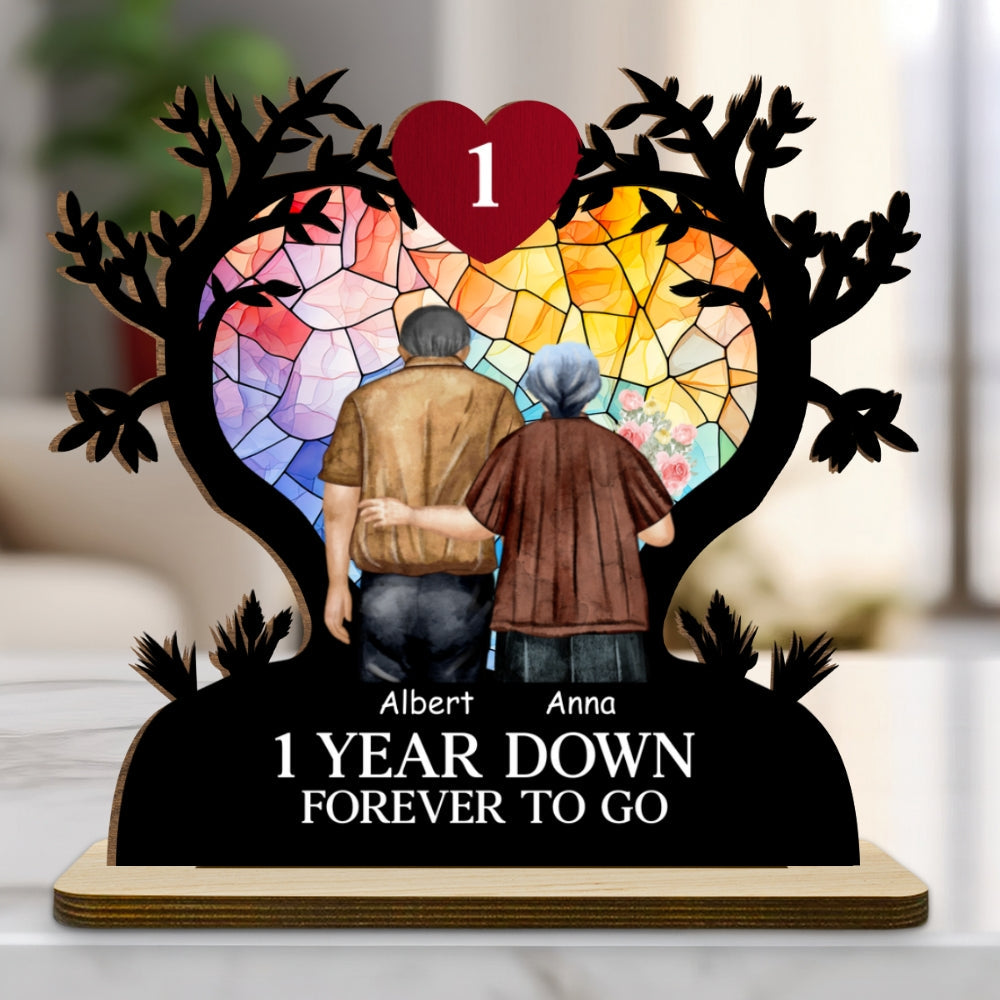 Endless Love - Personalized Custom 2-Layer Wood Plaque With Flat Base