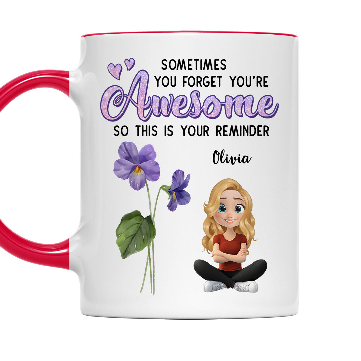 Reminder Of Greatness For Bestie - Personalized Custom Accent Mug