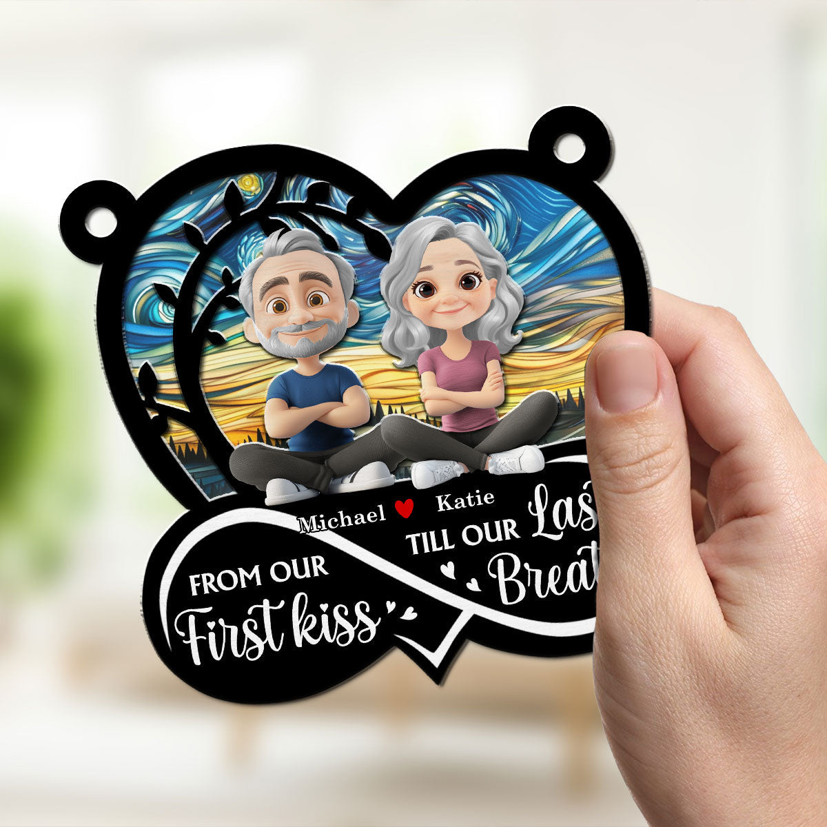 Forever Love You - Personalized Custom Suncatcher