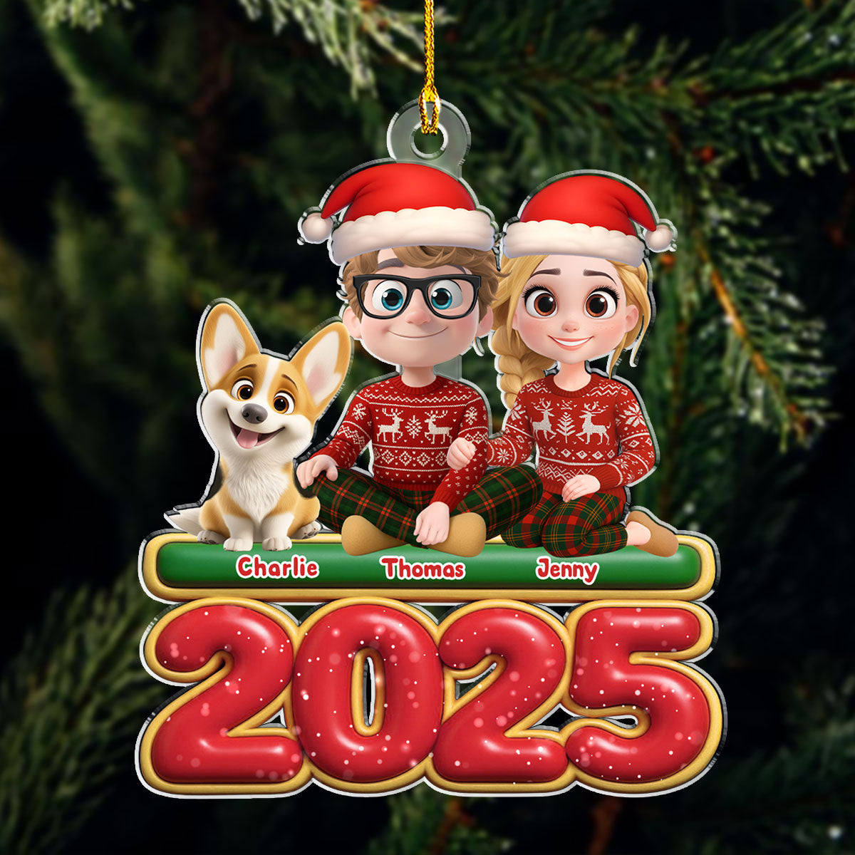 We And Our Dog - Personalized Custom Acrylic Ornament