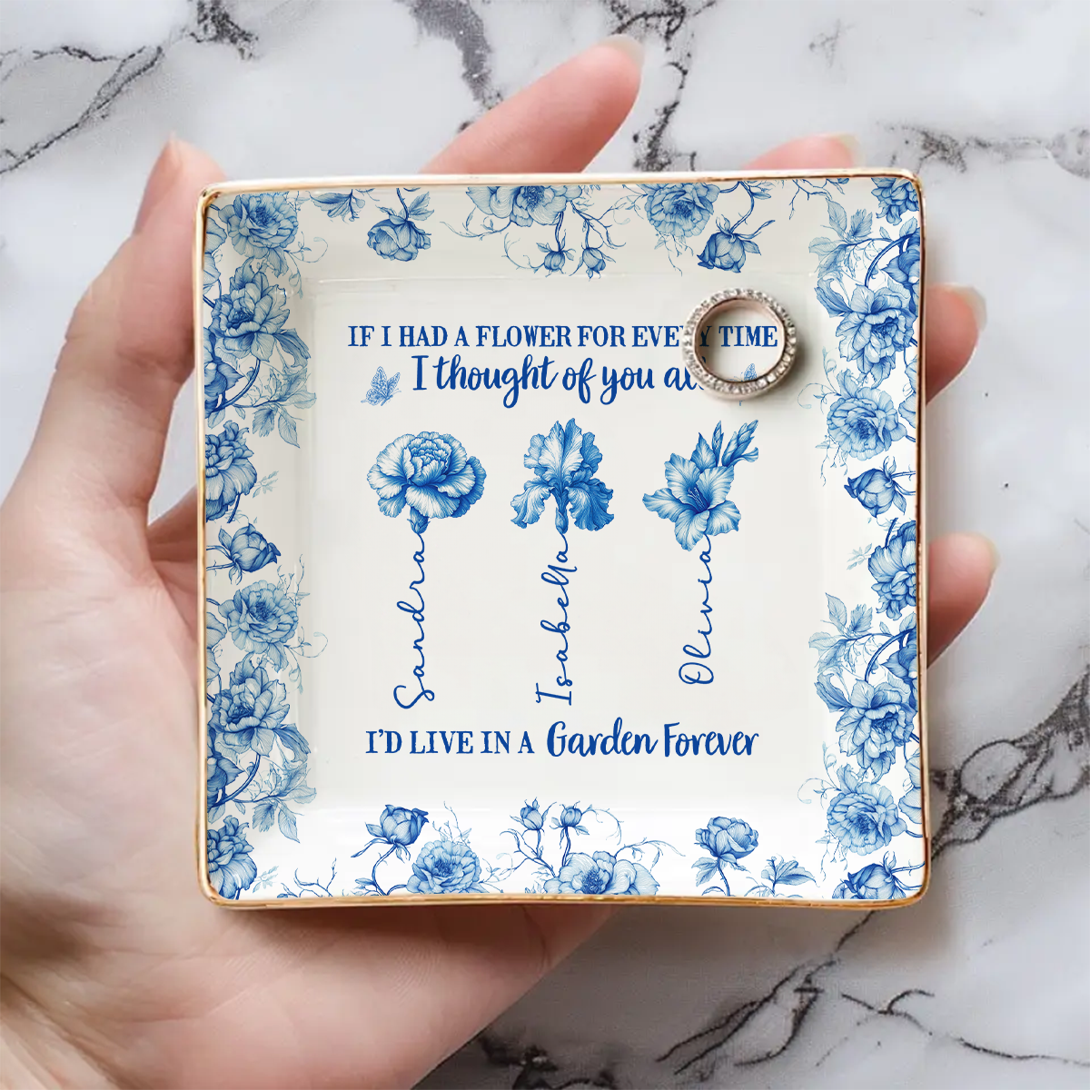 You Are My Forever Garden - Personalized Custom Jewelry Dish