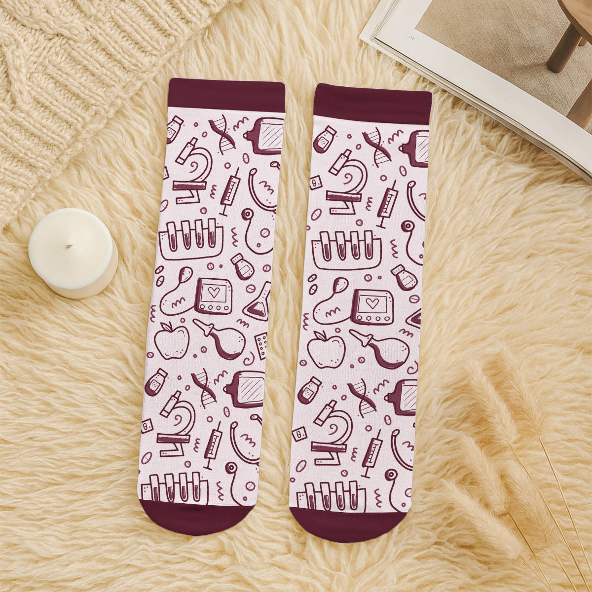 This Nurse Is Off Duty - Personalized Custom Crew Socks