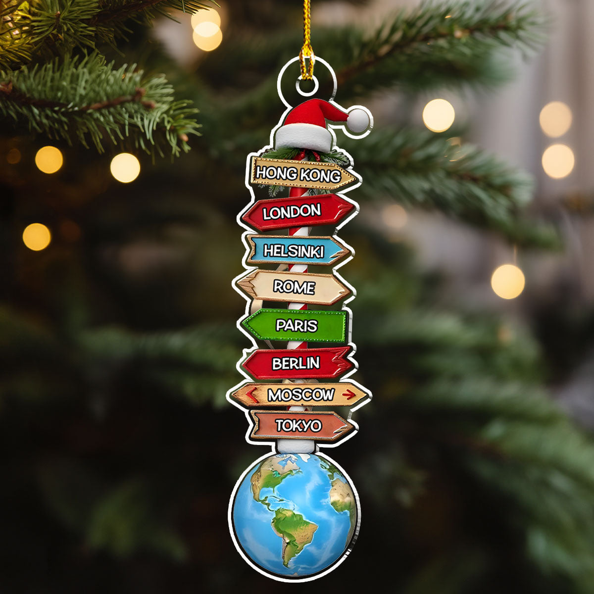 Travel Adventure - Personalized Custom Acrylic Ornament