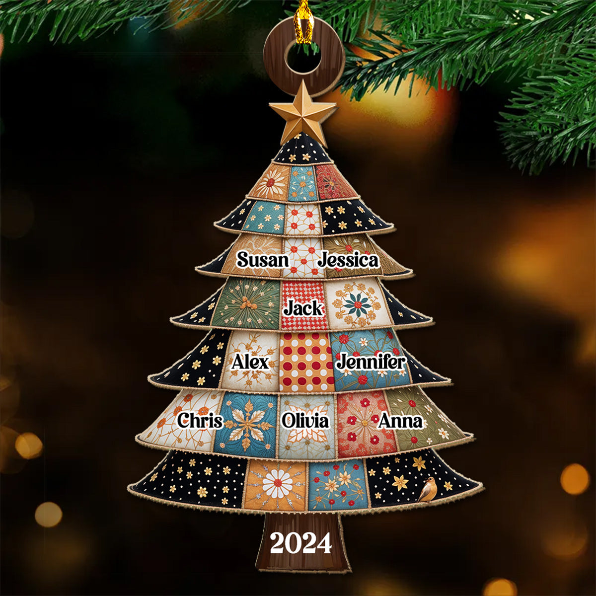 Family Is The Best Part Of Christmas - Personalized Custom Wood Ornament