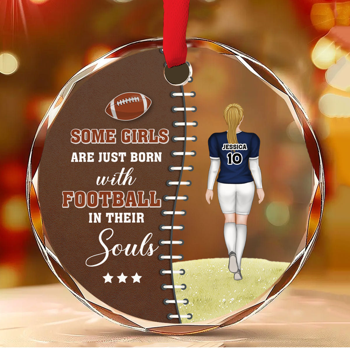 Practice Like You Have Never Won- Personalized Custom Glass Ornament