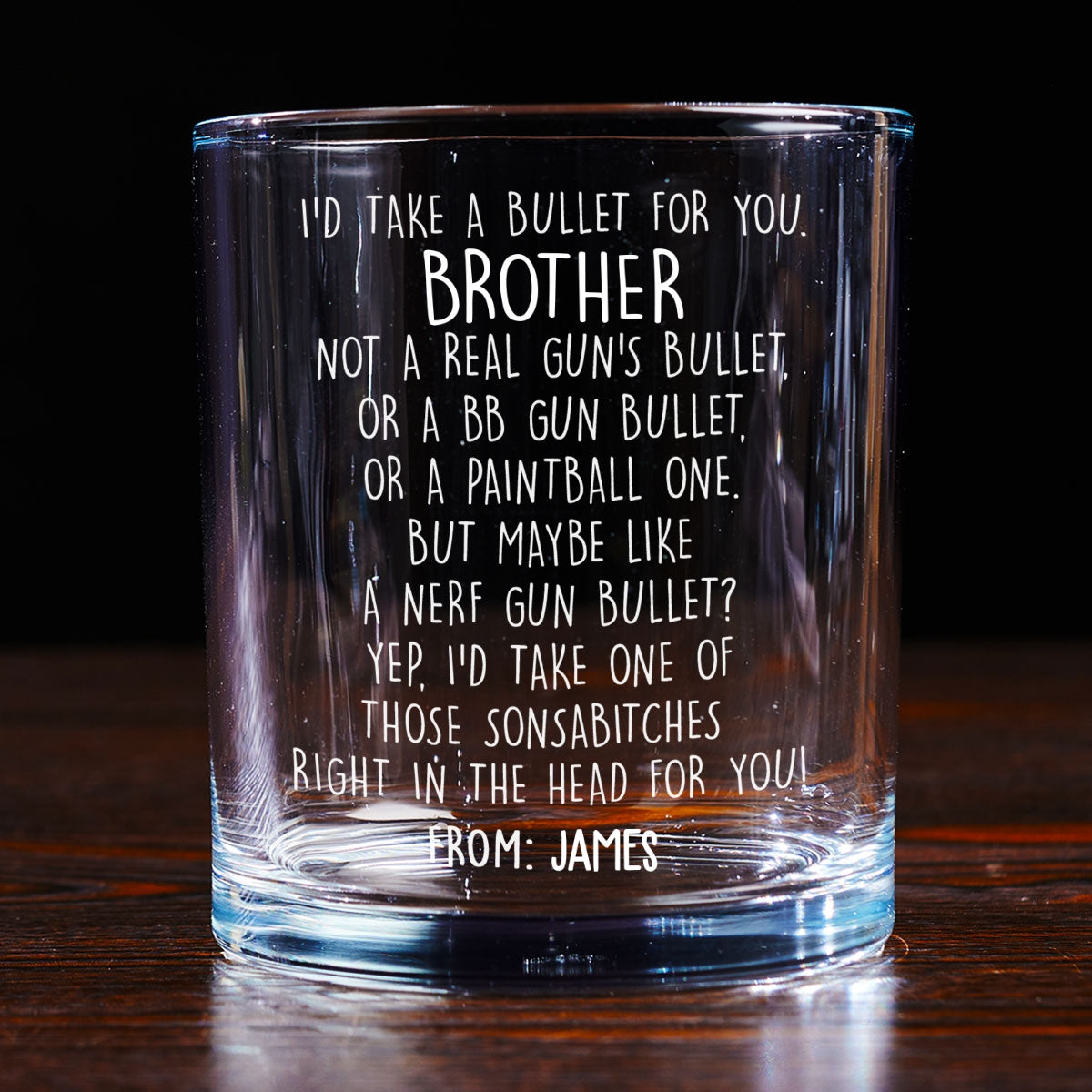 Right In The Head For You - Personalized Custom Whiskey Glass