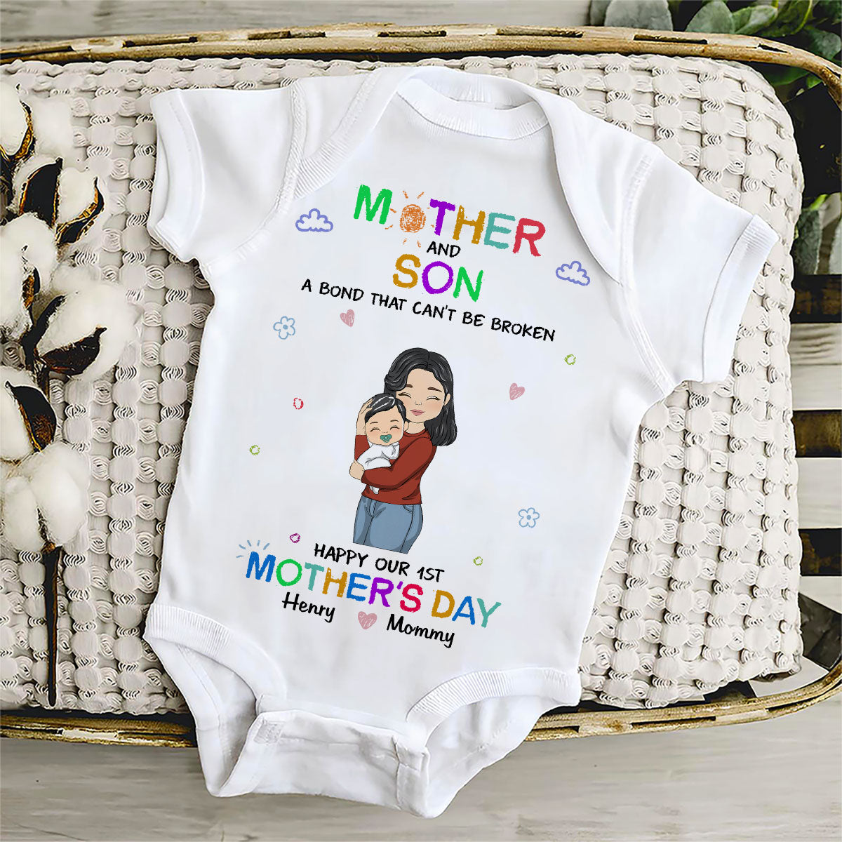 Mother And Daughter Relationship - Personalized Custom Baby Onesie