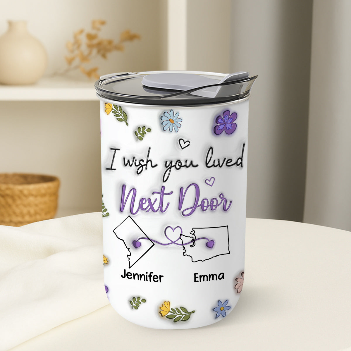 I Wish We Lived Closer - Personalized Custom 10oz Tumbler